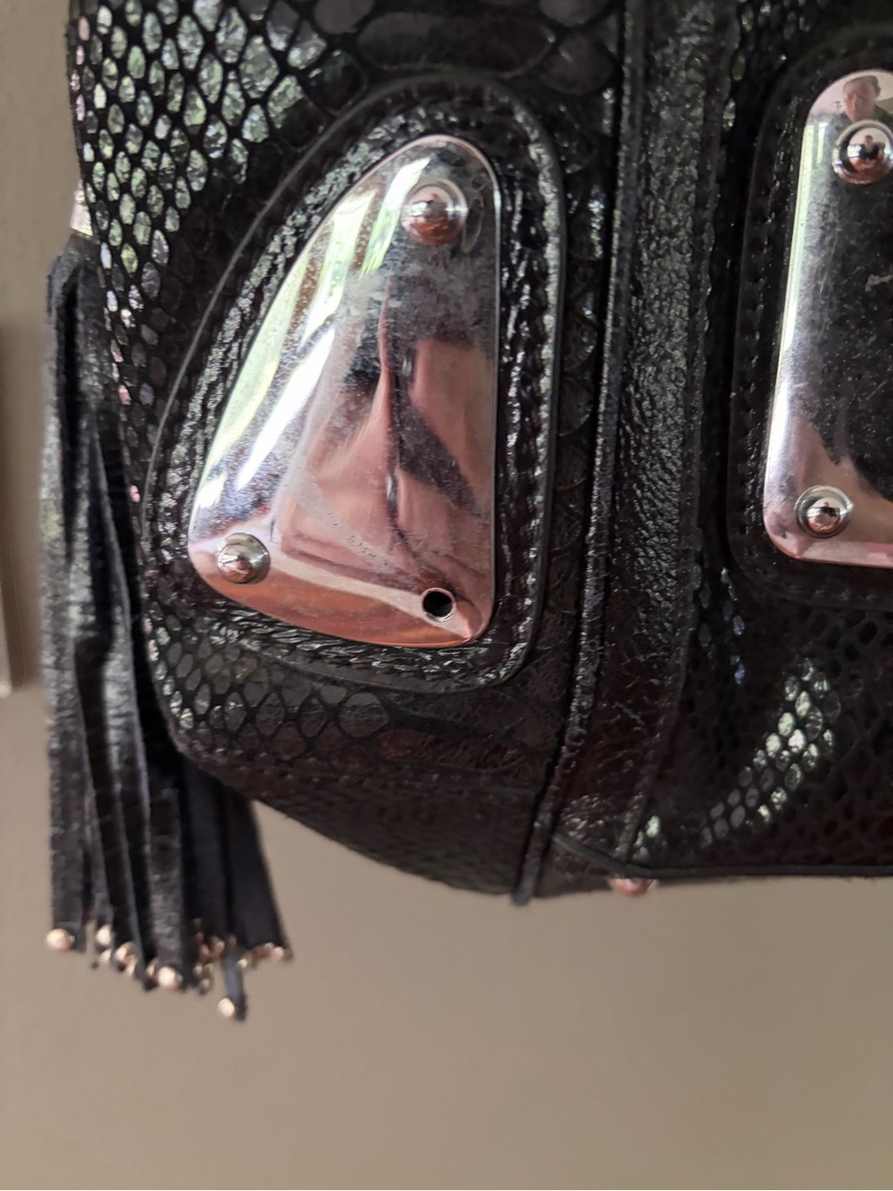 Gucci Indy racer black python purse - Picture 3 of 6
